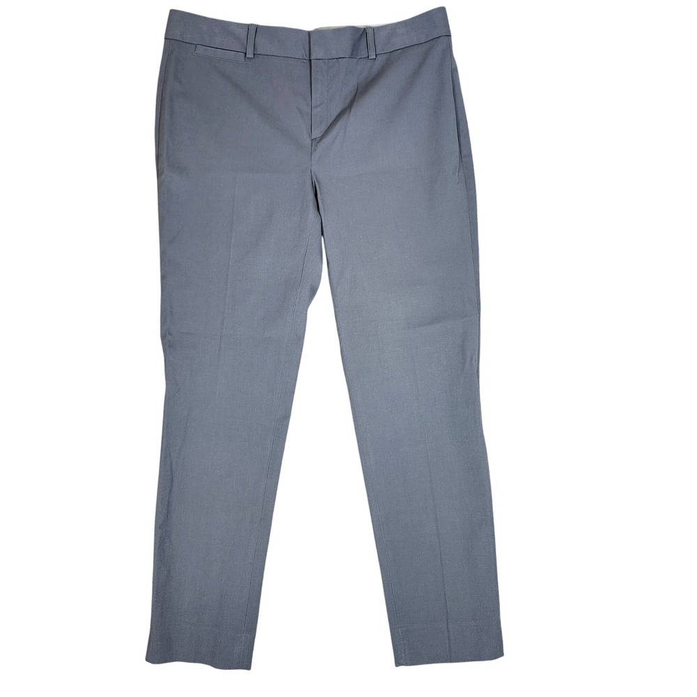 Crown & Ivy Women Gray Cary‎ Flat Front Regular Fit Dress Pants Size 12